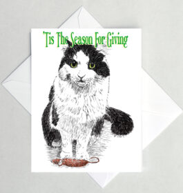 Cat and Mouse Christmas Card