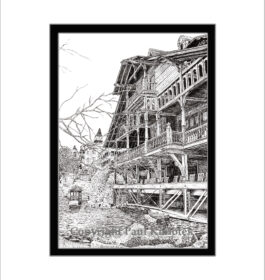 Mohonk Mountain House, Pen and Ink Print