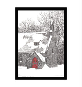 Gloria Dei Church, Palenville, NY, Pen and Ink Print